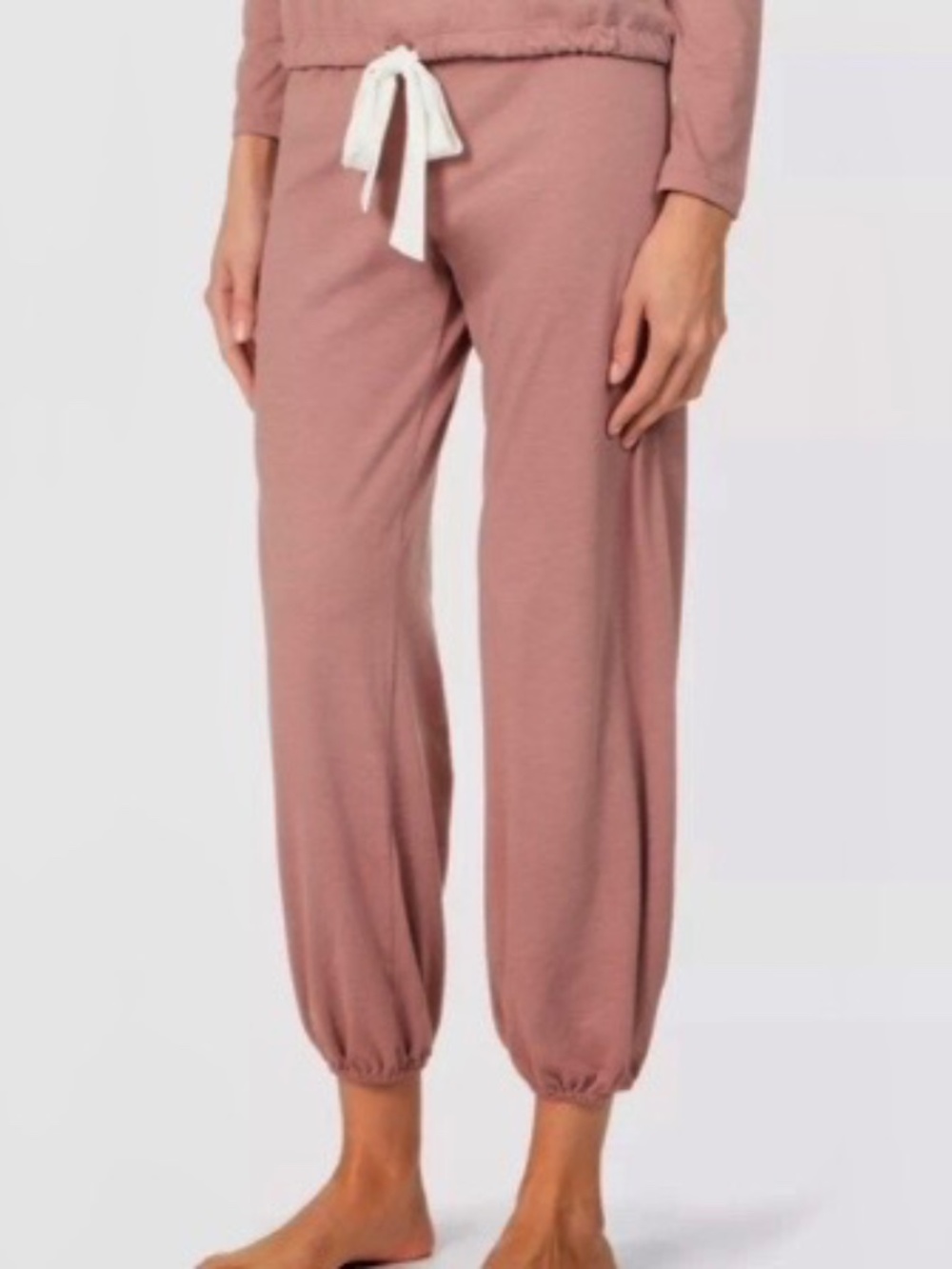 Eberjey Cropped Lounge Pants Pink Brown S